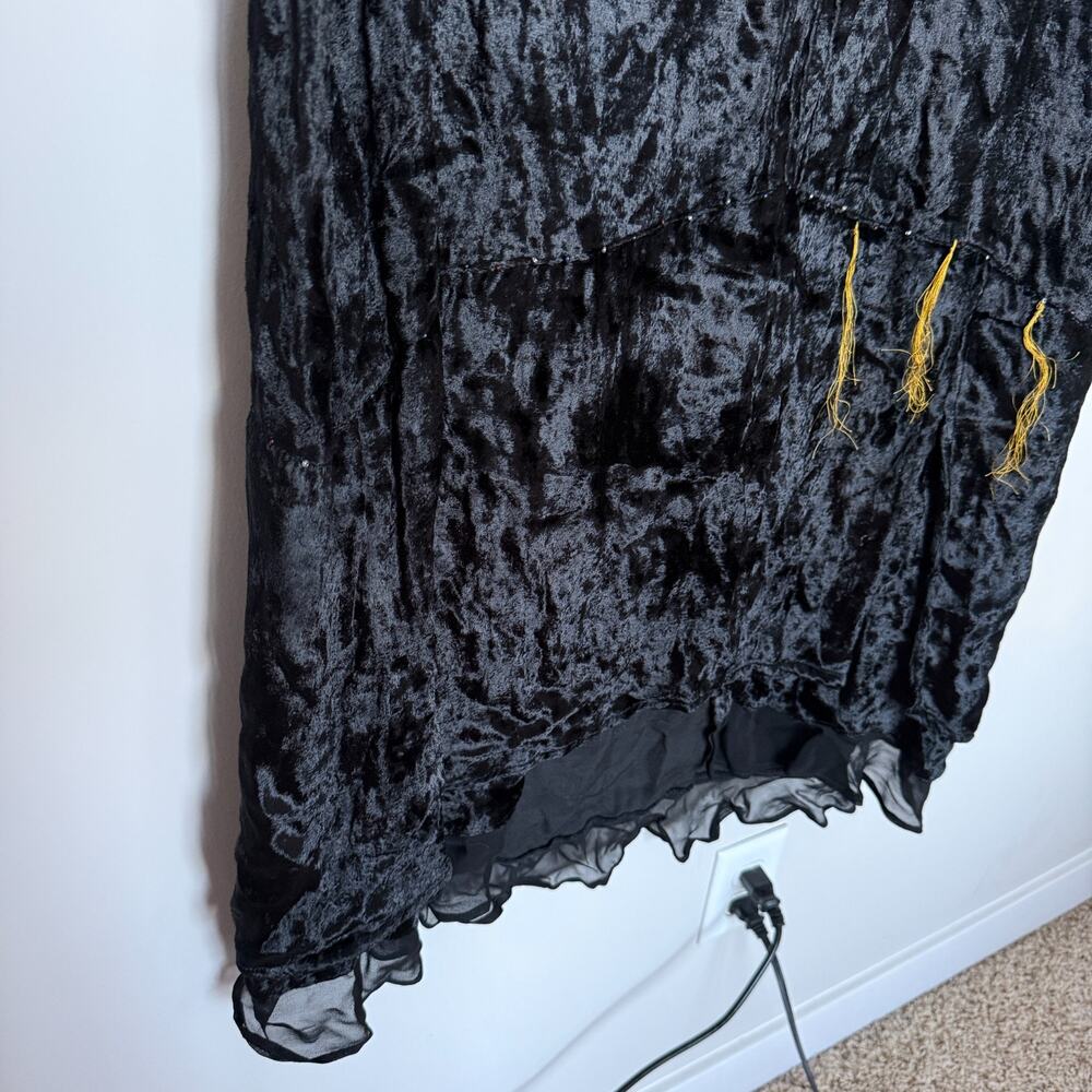 Na-Ta-Ya Womens Velvet Whimsigoth Skirt M Beaded Fairy Renaissance Embroidered - Picture 5 of 8